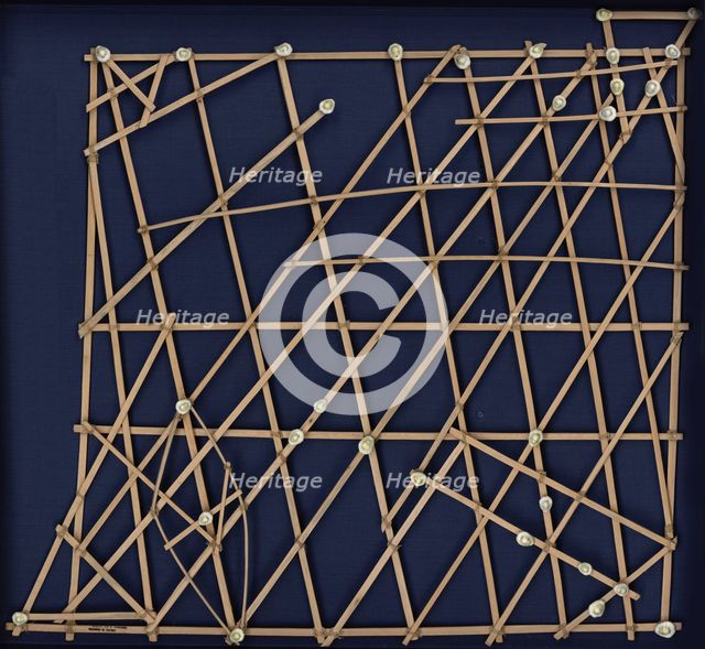 Marshall Islands stick chart. Micronesia, c. 1920.