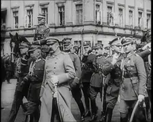 Marshall Jozef Pilsudski Reviewing Troops in Poland, 1926. Creator: British Pathe Ltd
