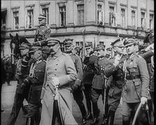 Marshall Jozef Pilsudski Reviewing Troops in Poland, 1926. Creator: British Pathe Ltd