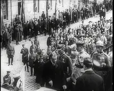 Marshall Jozef Pilsudski Reviewing Troops in Poland, 1926. Creator: British Pathe Ltd