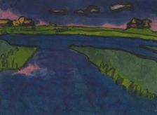 Marshland (flooded meadows, farmhouses), c1920. Creator: Emil Nolde