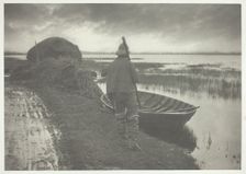 Marshman Going to Cut Schoof-Stuff, 1886. Creator: Peter Henry Emerson