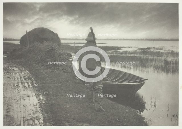 Marshman Going to Cut Schoof-Stuff, 1886. Creator: Peter Henry Emerson.