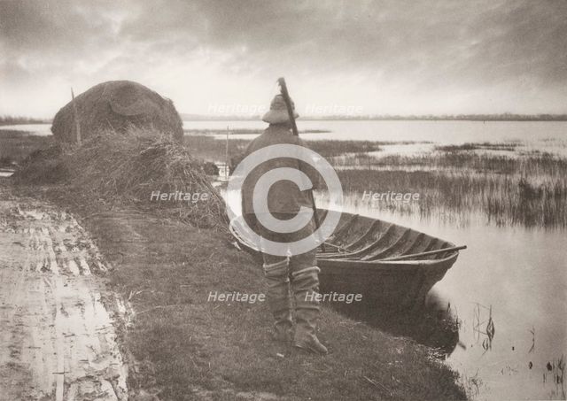 Marshman Going to Cut Schoof-Stuff, 1886. Creator: Peter Henry Emerson.