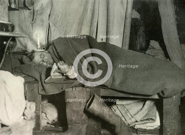 'Marston in his Bed', c1908, (1909).  Artist: Unknown.