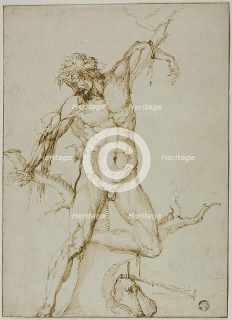 Marsyas Tied to a Tree, c. 1550. Creator: Unknown.