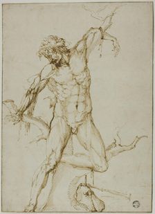 Marsyas Tied to a Tree, c. 1550. Creator: Unknown
