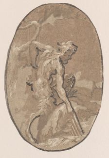 Marsyas drawing the Syrinx from the river, ca. 1540-50., ca. 1540-50. Creator: Niccolo Vicentino
