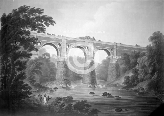 Marple Aqueduct, Peak Forest Canal, Greater Manchester, 1803. Artist: Unknown