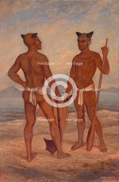 Marquesan Men, ca. 1893. Creator: Antonio Zeno Shindler.