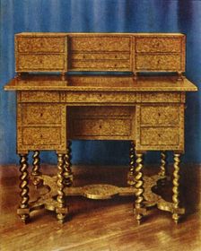 Marquetry Writing Table of King William III 1938. Creator: Unknown