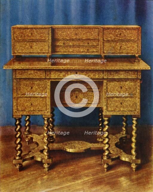 'Marquetry Writing Table of King William III', 1938. Creator: Unknown.