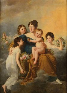 Marquise de Radepont surrounded by her children, 1813