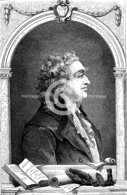 Marquis de Condorcet (1743-1798), French Enlightenment philosopher and sociologist, 1874. Artist: Unknown