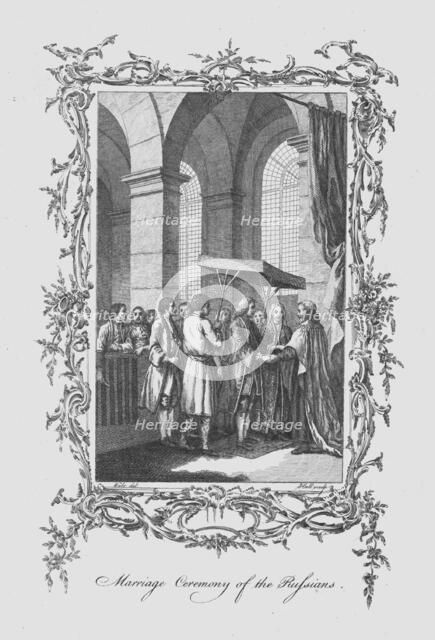 'Marriage Ceremony of the Russians', late 18th century. Artist: J Hall.