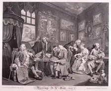 Marriage a la mode 1745; plate I. Artist: Gérard Jean-Baptiste Scotin