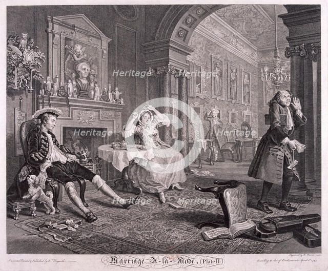 'Marriage a la Mode', 1745; plate II. Artist: Bernard Baron