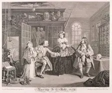 Marriage a la Mode 1745; plate III. Artist: Bernard Baron