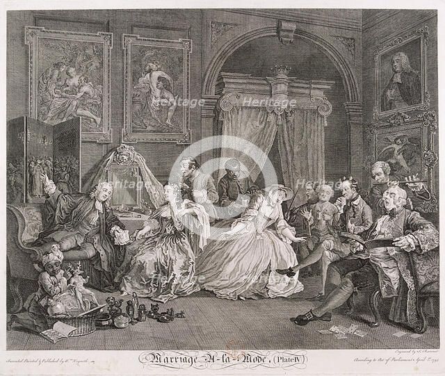 'Marriage a la Mode', 1745; plate IV. Artist: Simon François Ravenet