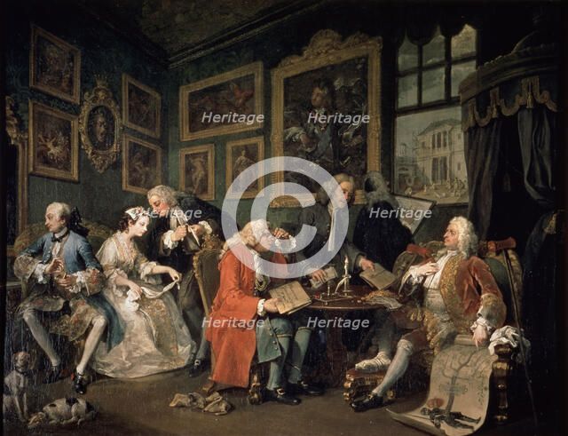 'Marriage a la Mode: 1, The Marriage Contract', 1743. Artist: William Hogarth