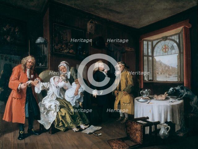 'Marriage A-la-Mode: 6. The Lady's Death', c1743. Artist: William Hogarth