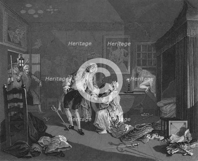 'Marriage A La Mode - Death of the Earl', 1745, (1830s). Creator: TE Nicholson.