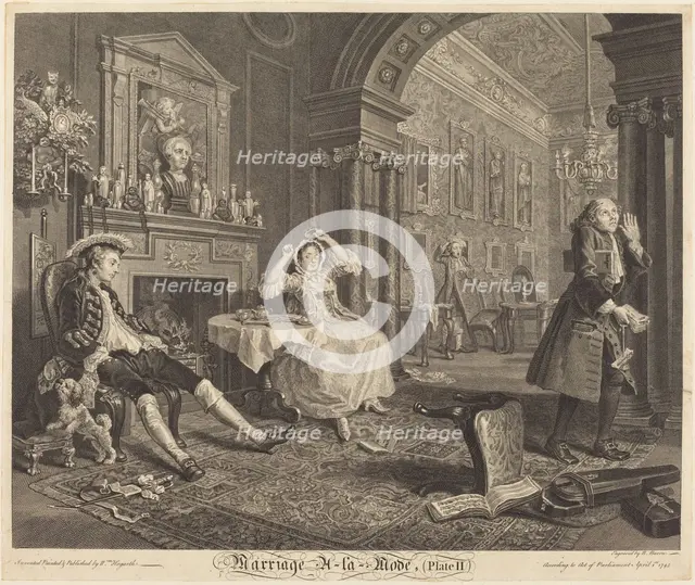 Marriage a la Mode: pl. 2, 1745. Creator: Bernard Baron.