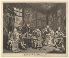 Marriage A-la-Mode, Plate I, April 1, 1745. Creator: Gérard Jean-Baptiste Scotin
