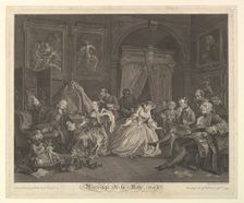 Marriage A-la-Mode, Plate IV, April 1, 1745. Creator: Simon François Ravenet