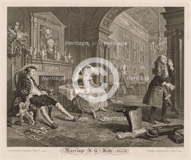 Marriage à la Mode: Plate II, 1745. Creator: William Hogarth (British, 1697-1764).