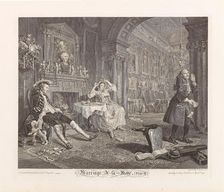 Marriage a la Mode. Plate II: The Tête à Tête, 1745. Creator: Hogarth, William (1697-1764)