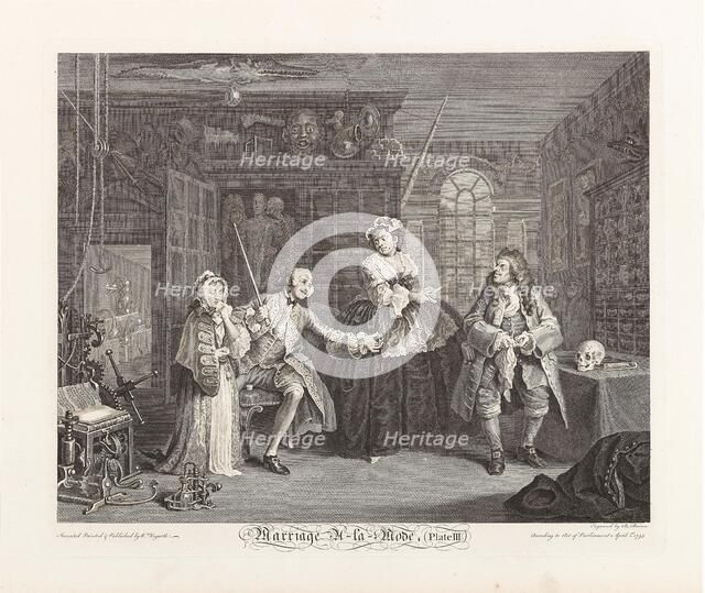 Marriage a la Mode. Plate III: The Inspection, 1745. Creator: Hogarth, William (1697-1764).