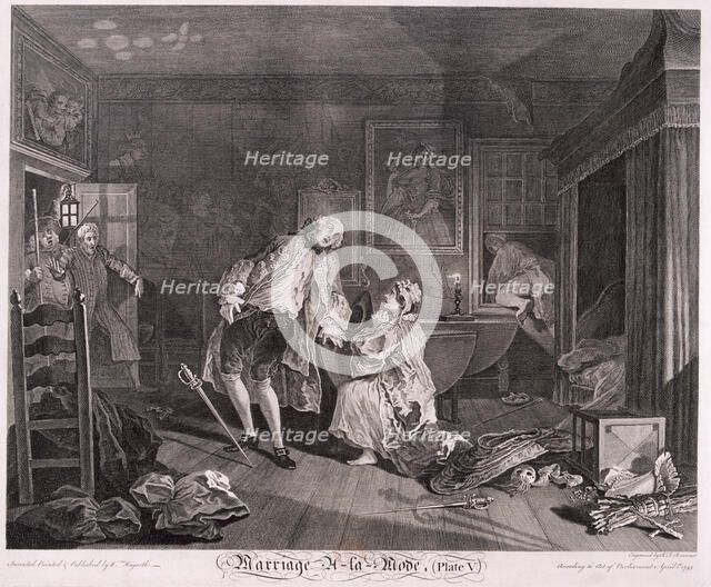 'Marriage a la mode, Plate V', 1745. Artist: Simon François Ravenet