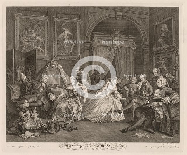 Marriage à la Mode: The Toilet Scene, 1745. Creator: William Hogarth (British, 1697-1764).