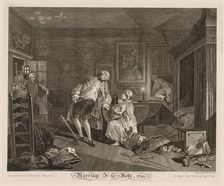 Marriage à la Mode: The Death of the Earl, 1745. Creator: William Hogarth (British, 1697-1764)