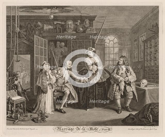 Marriage à la Mode: The Scene with the Quack, 1745. Creator: William Hogarth (British, 1697-1764).