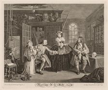 Marriage à la Mode: The Scene with the Quack, 1745. Creator: William Hogarth (British, 1697-1764)