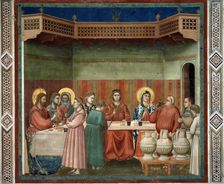 Marriage at Cana (From the cycles of The Life of Christ), 1304-1306. Creator: Giotto di Bondone (1266-1377)