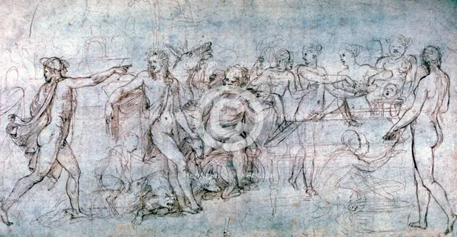 'Marriage Feast of Cupid and Pscyhe', c1520-1546. Artist: Giulio Romano