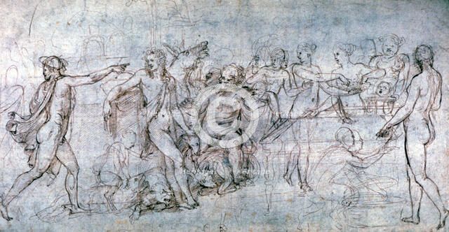'Marriage Feast of Cupid and Pscyhe', c1520-1546. Artist: Giulio Romano