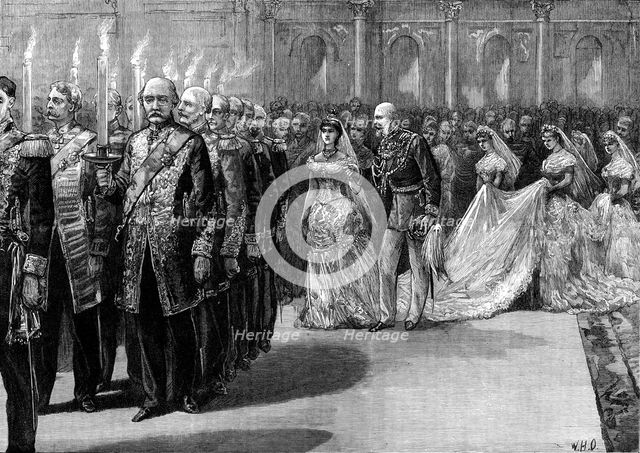 Marriage Festivities at Berlin: Fackel-Tanz, or torch dance at the Royal Wedding..., 1881. Creator: William Heysham Overend.