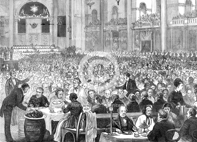 Marriage Festivities for the Duke of Edinburgh: the Mayor of Liverpool’s treat for the poor, 1874. Creator: Unknown.