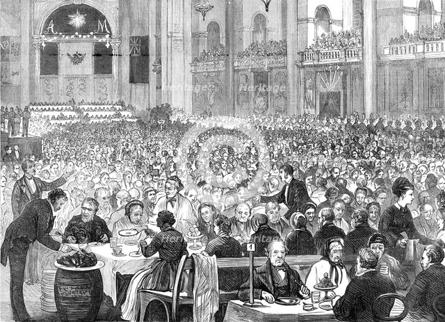 Marriage Festivities for the Duke of Edinburgh: the Mayor of Liverpool’s treat for the poor, 1874. Creator: Unknown.