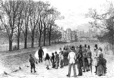 Marriage Festivities for the Duke of Edinburgh: firing a salute in the Long Walk, Windsor Park, 1874 Creator: Unknown