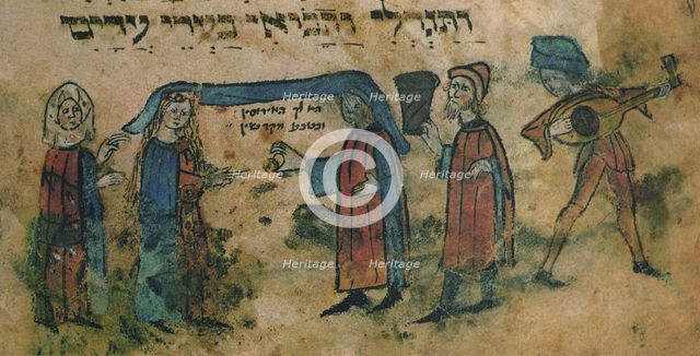 Marriage. Haggadah, Mid of the 15th cen.. Artist: Anonymous  