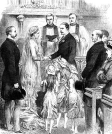 Marriage of Baroness Burdett-Coutts and Mr. W. Ashmead-Bartlett, on Saturday last, 1881. Creator: Unknown