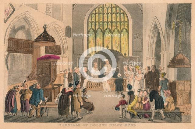 'Marriage of Doctor Dicky Bend', 1820. Artist: Thomas Rowlandson.