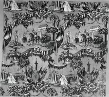 Marriage of Eugenie and Napoleon III (Furnishing Fabric), France, c. 1853/55. Creator: Unknown