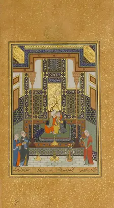Marriage of Khusrau and Shirin, Folio 104 from a Khamsa (Quintet) of Nizami, A.H. 931/A.D. 1524-25. Creators: Sultan Muhammad Nur, Mahmud Muzahhib, Shaikh Zada
