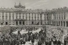 Marriage of King Alfonso XII to Infanta Mercedes of Orléans, Madrid, January 1878, (1878). Creator: Bernardo Rico